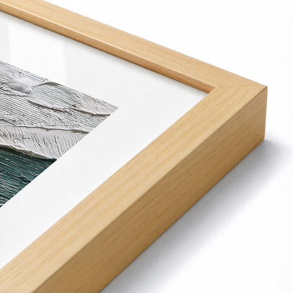 [Color:American Maple], Picture of art in a American Maple frame at an angle