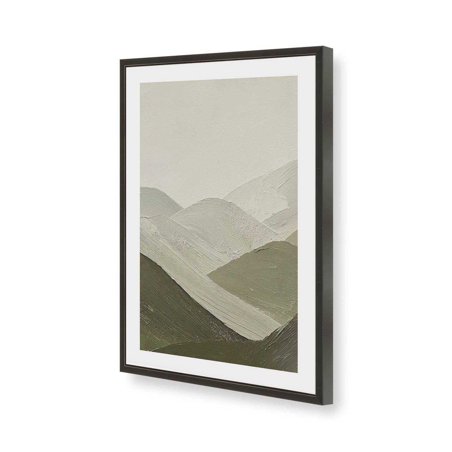 [Color:Satin Black], Picture of art in a Satin Black frame of the corner
