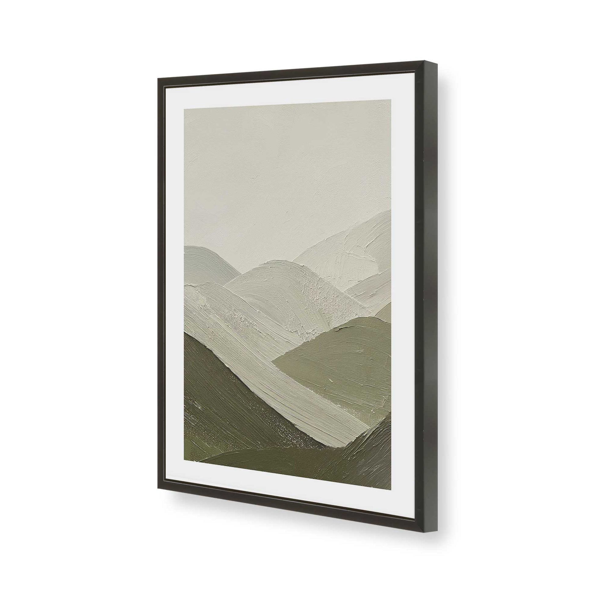 [Color:Satin Black], Picture of art in a Satin Black frame of the corner