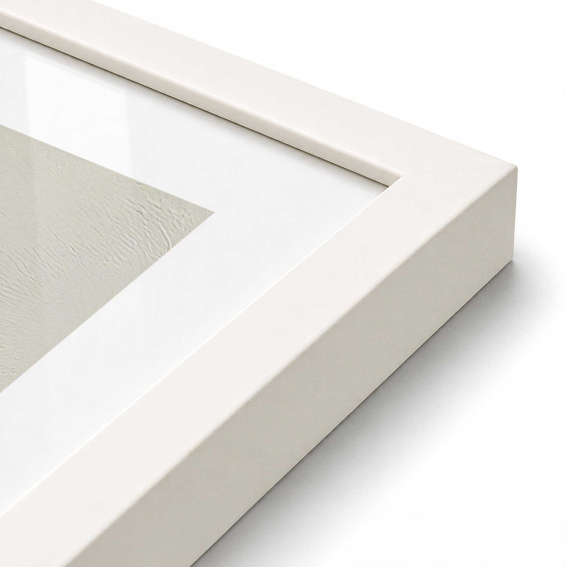 [Color:Opaque White], Picture of art in a Opaque White frame at an angle
