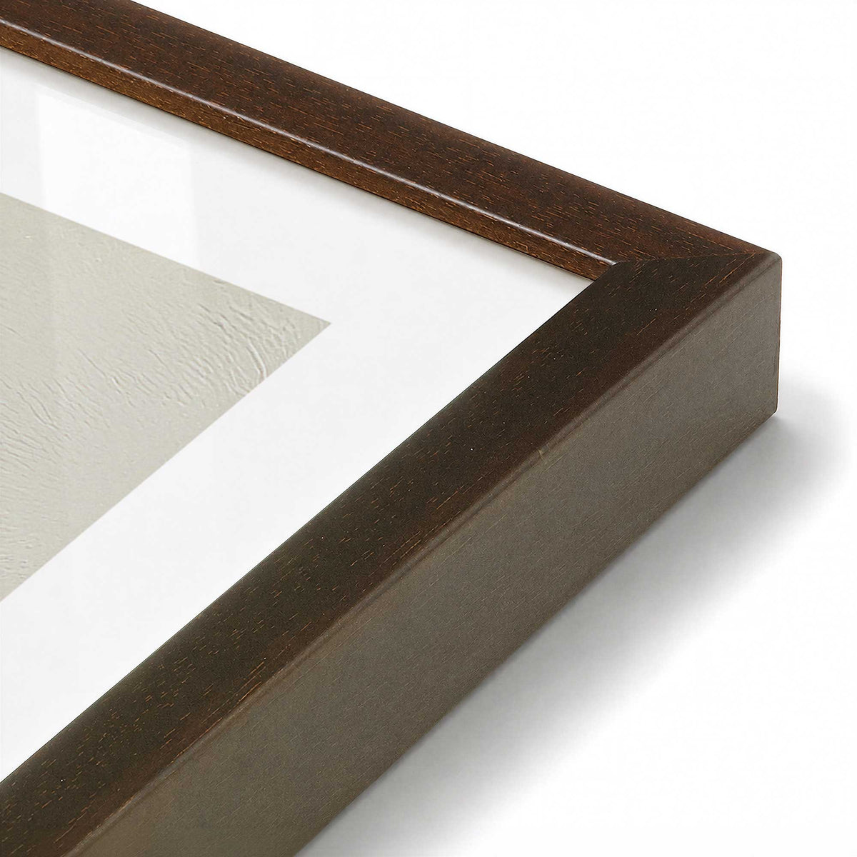 [Color:Brown], Picture of art in a Brown frame at an angle