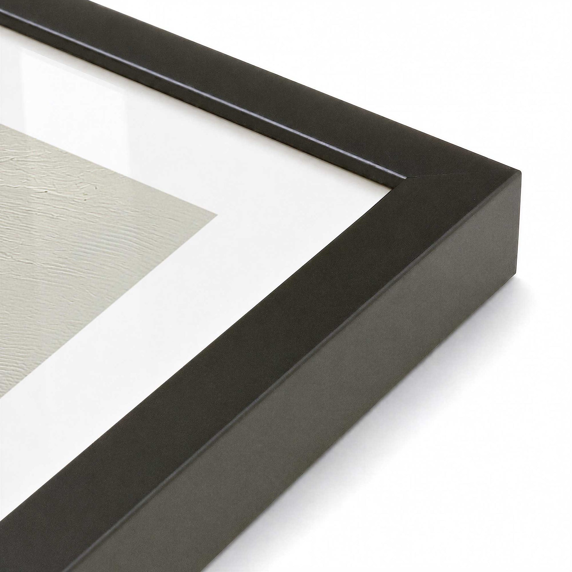 [Color:Satin Black], Picture of art in a Satin Black frame at an angle