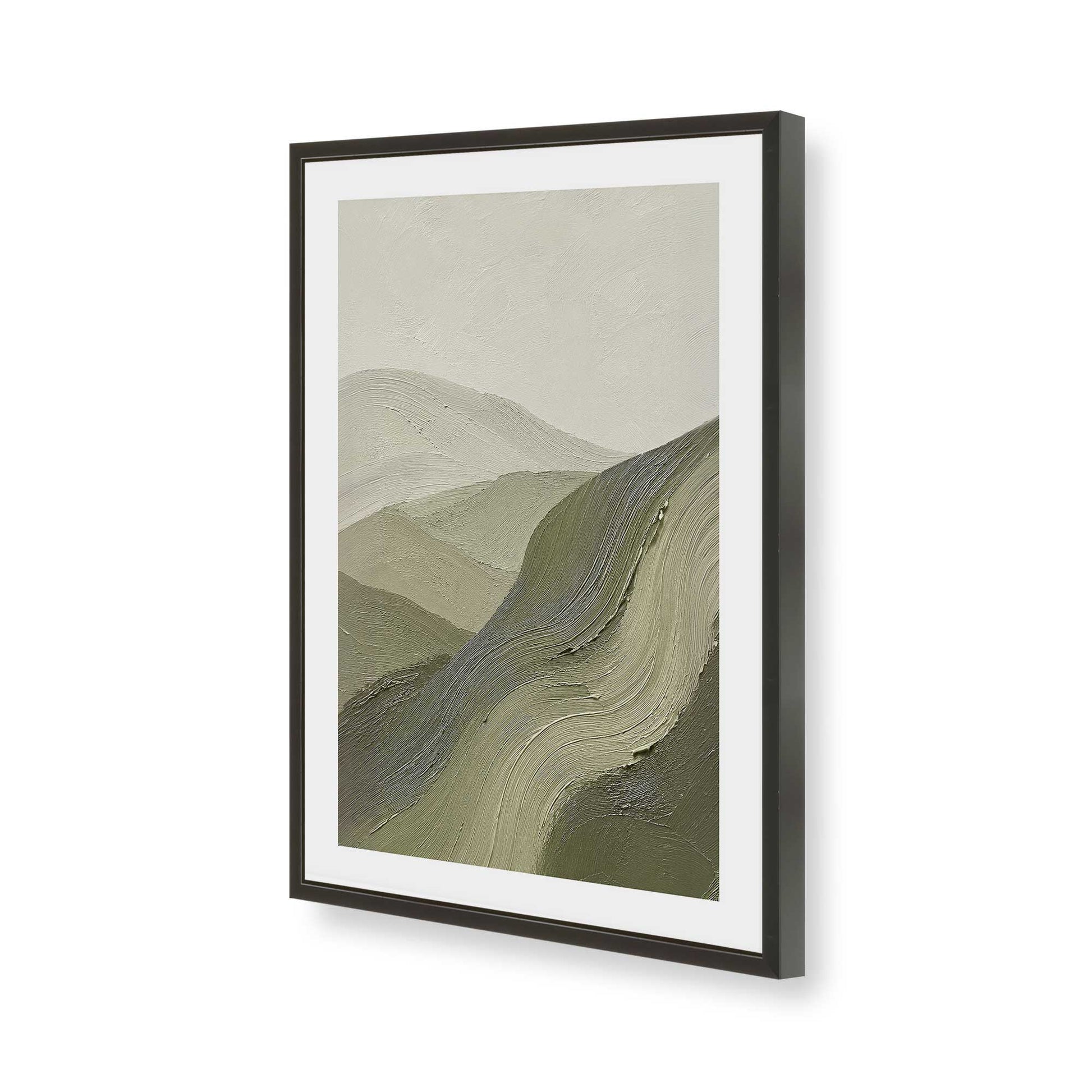 [Color:Satin Black], Picture of art in a Satin Black frame of the corner