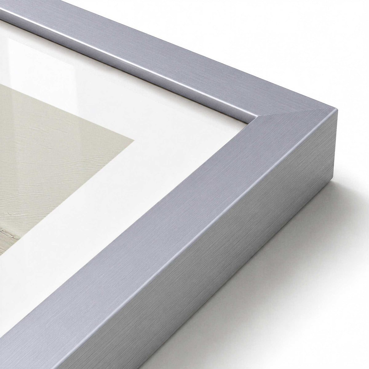 [Color:Polished Chrome], Picture of art in a Polished Chrome frame at an angle