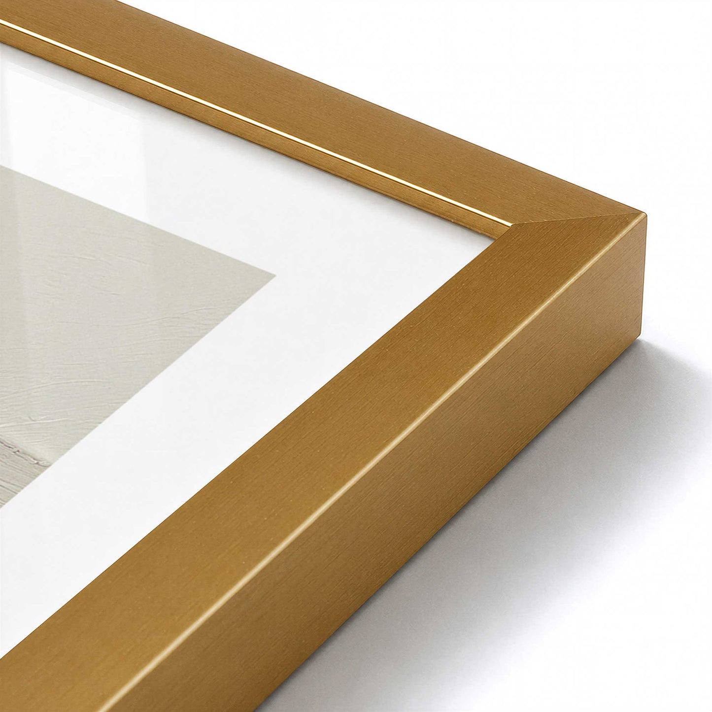 [Color:Polished Gold], Picture of art in a Polished Gold frame at an angle