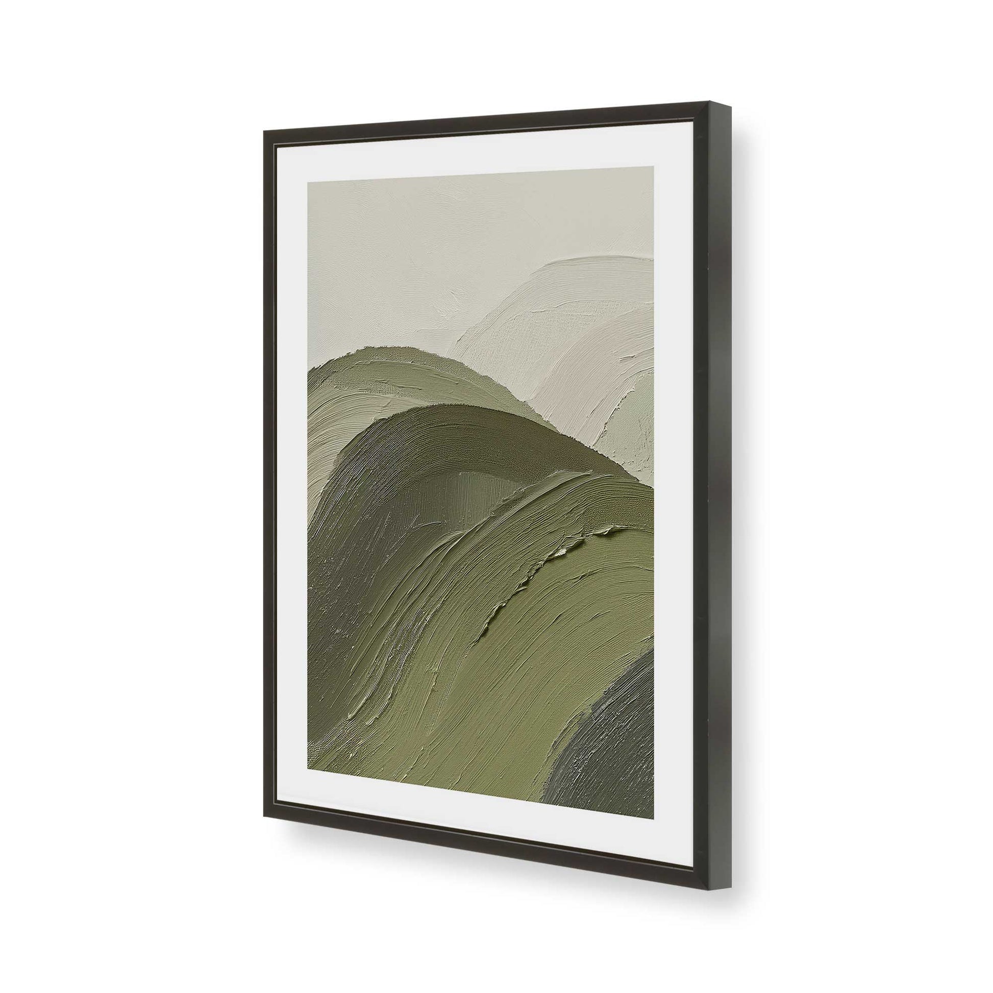 [Color:Satin Black], Picture of art in a Satin Black frame of the corner
