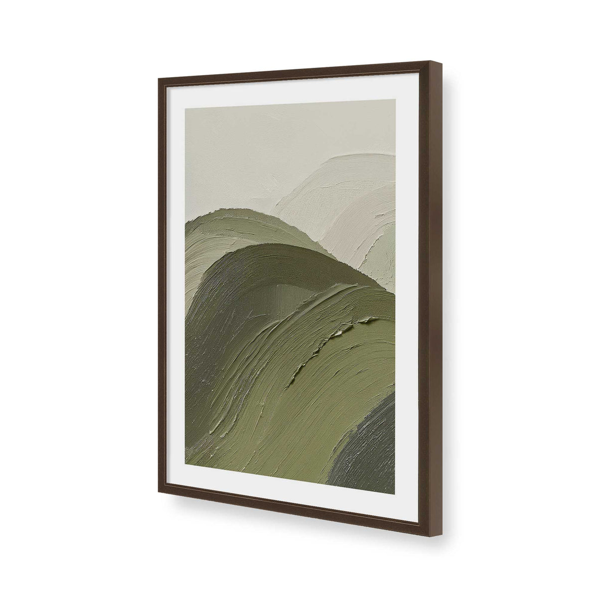 [Color:Brown], Picture of art in a Brown frame of the corner