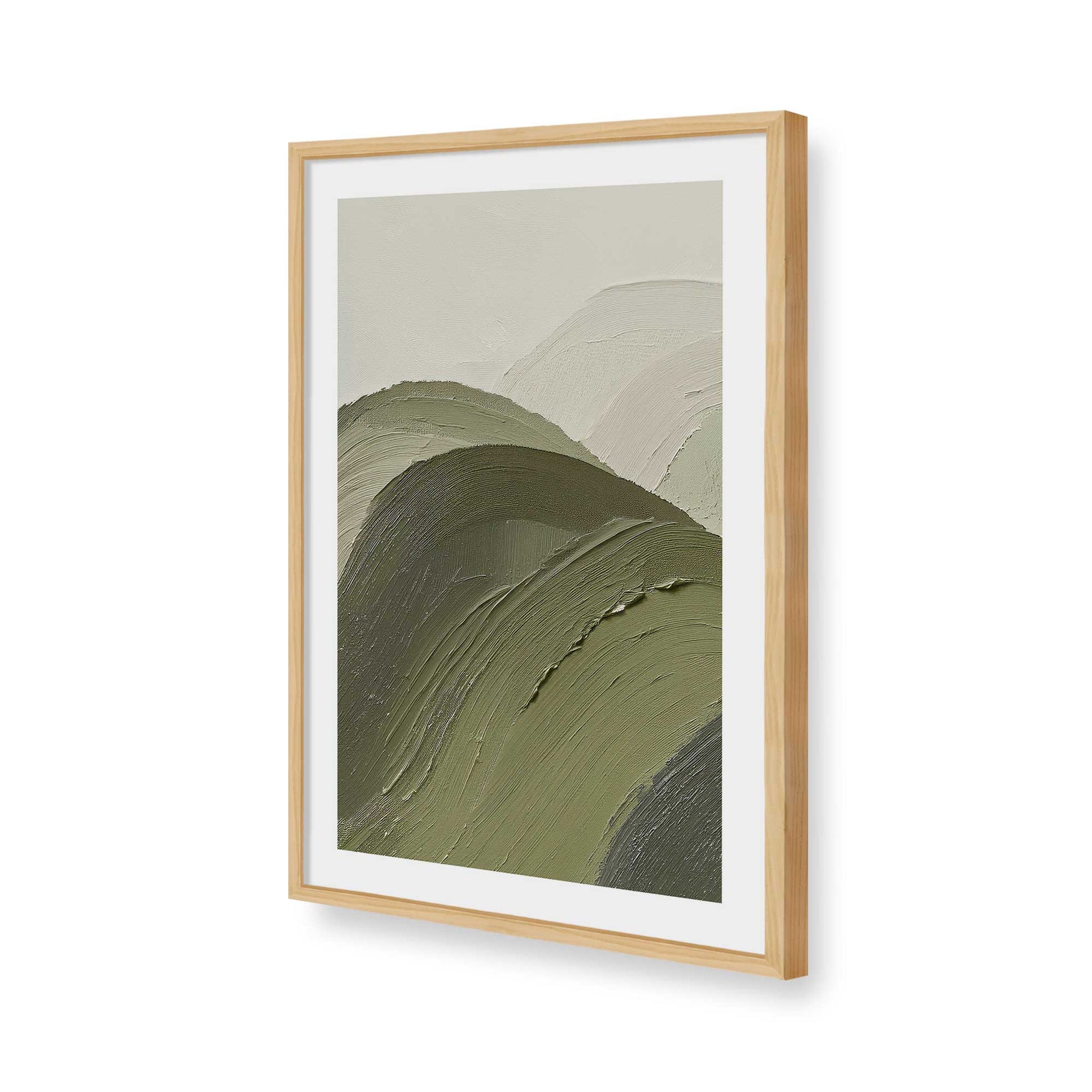 [Color:American Maple], Picture of art in a American Maple frame of the corner