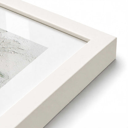 [Color:Opaque White], Picture of art in a Opaque White frame at an angle