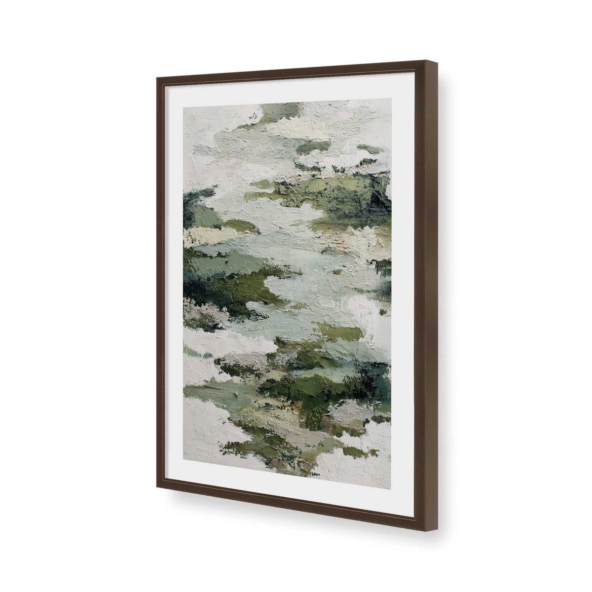 [Color:Brown], Picture of art in a Brown frame of the corner