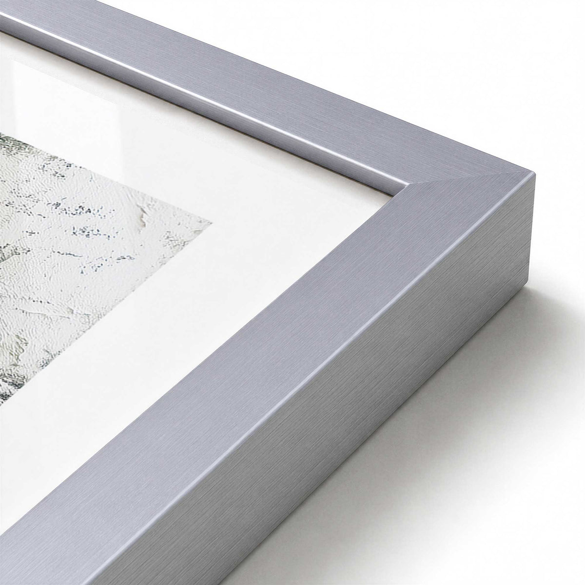 [Color:Polished Chrome], Picture of art in a Polished Chrome frame at an angle