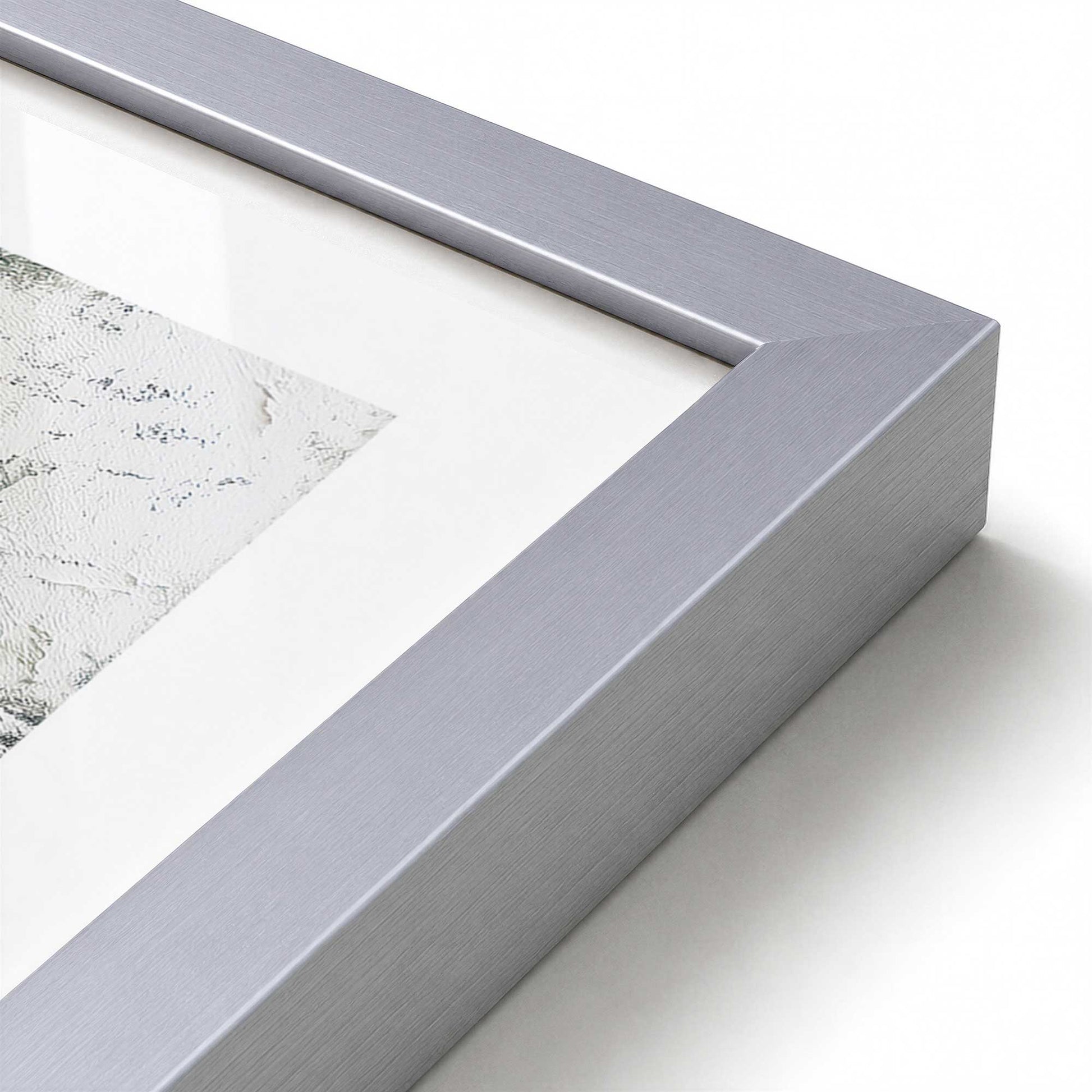 [Color:Polished Chrome], Picture of art in a Polished Chrome frame at an angle