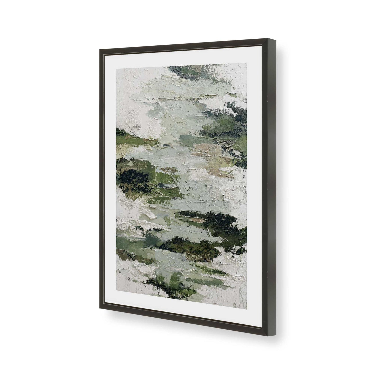 [Color:Satin Black], Picture of art in a Satin Black frame of the corner