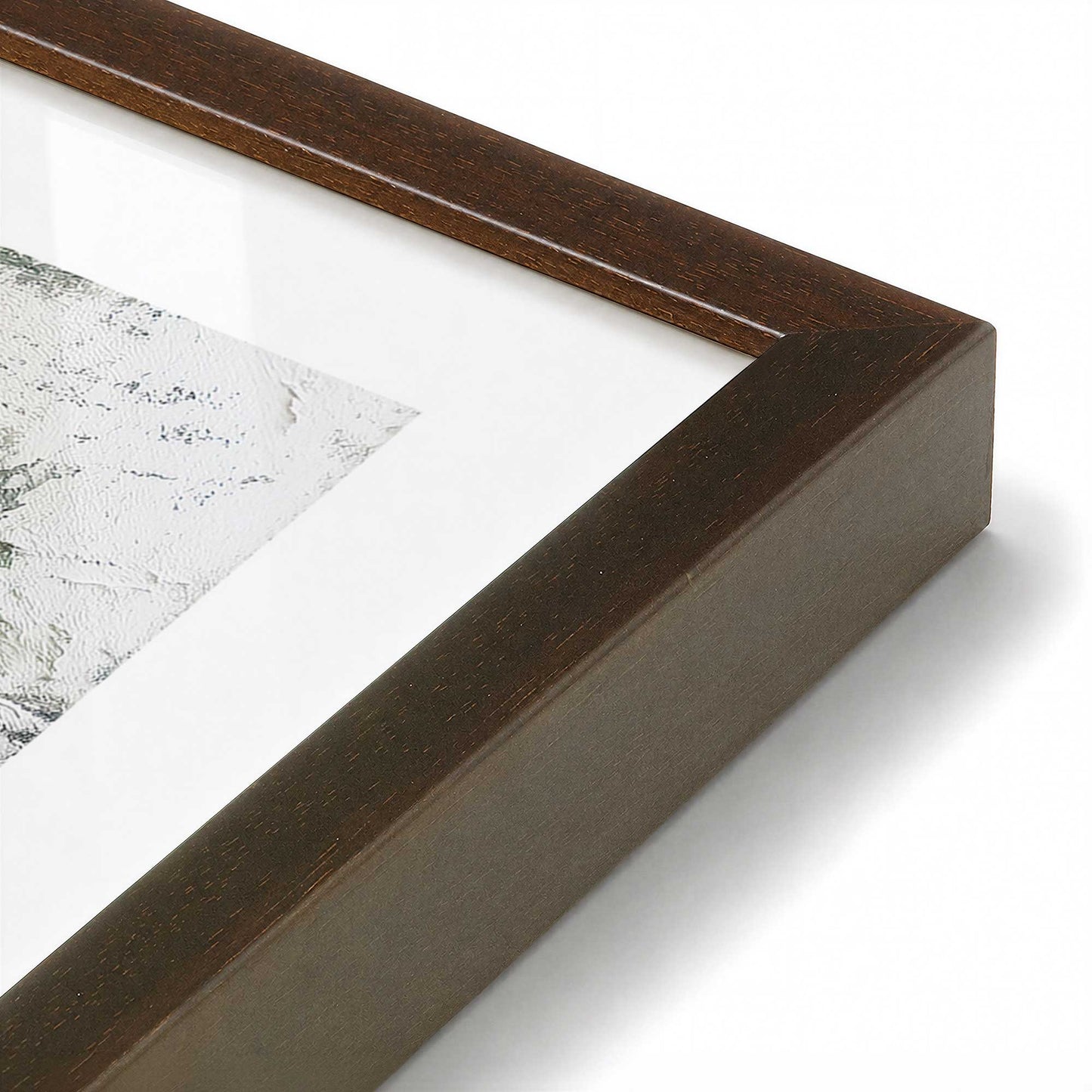 [Color:Brown], Picture of art in a Brown frame at an angle
