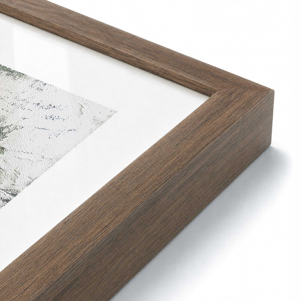 [Color:Walnut], Picture of art in a Walnut frame at an angle