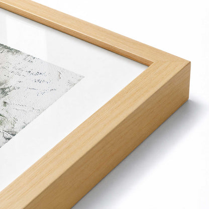 [Color:American Maple], Picture of art in a American Maple frame at an angle