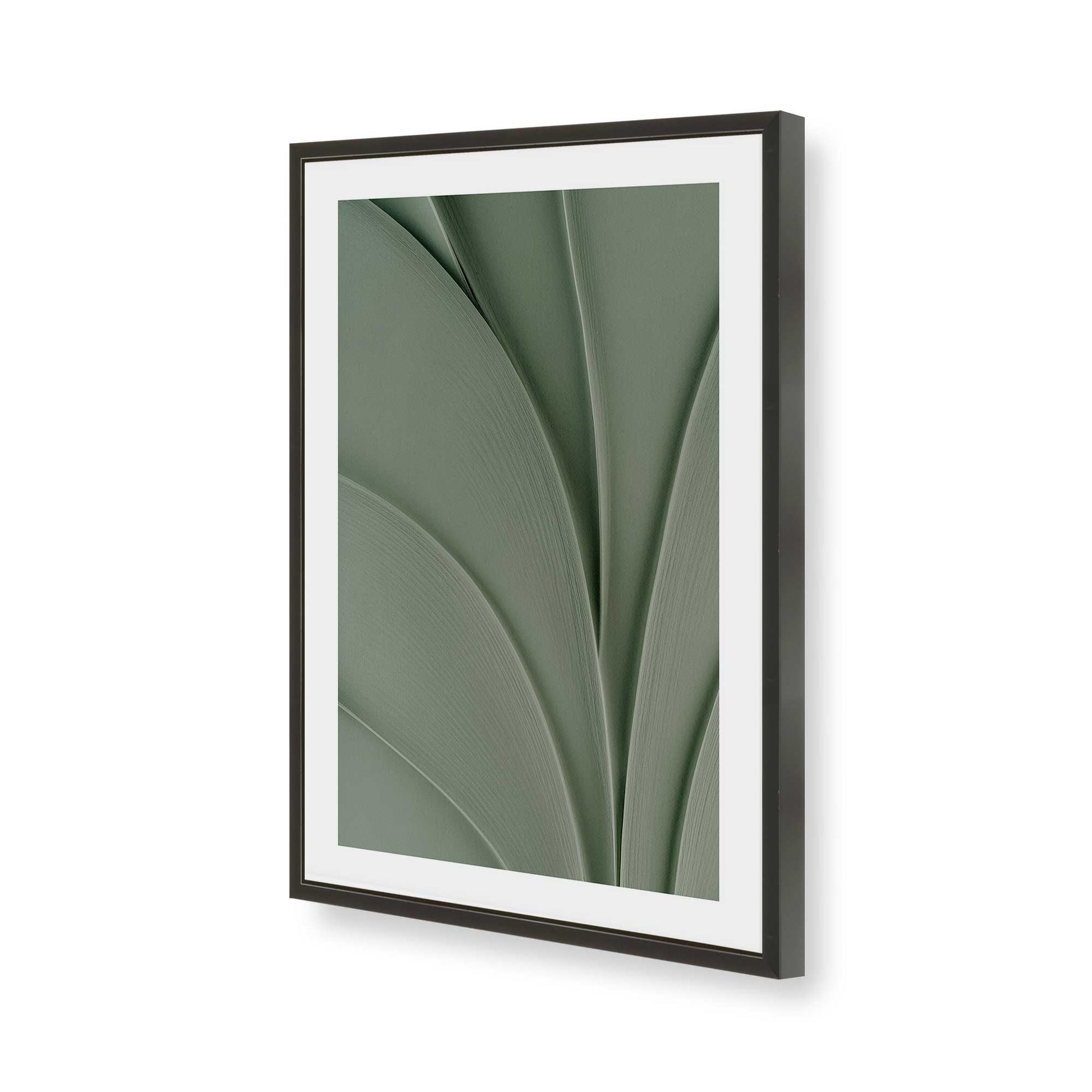 [Color:Satin Black], Picture of art in a Satin Black frame of the corner