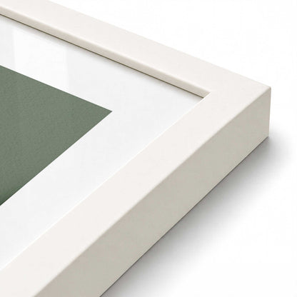 [Color:Opaque White], Picture of art in a Opaque White frame at an angle