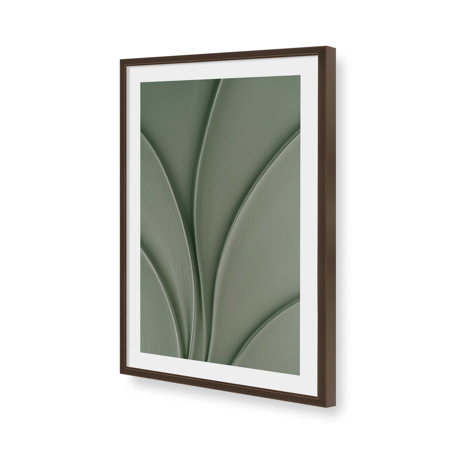 [Color:Brown], Picture of art in a Brown frame of the corner