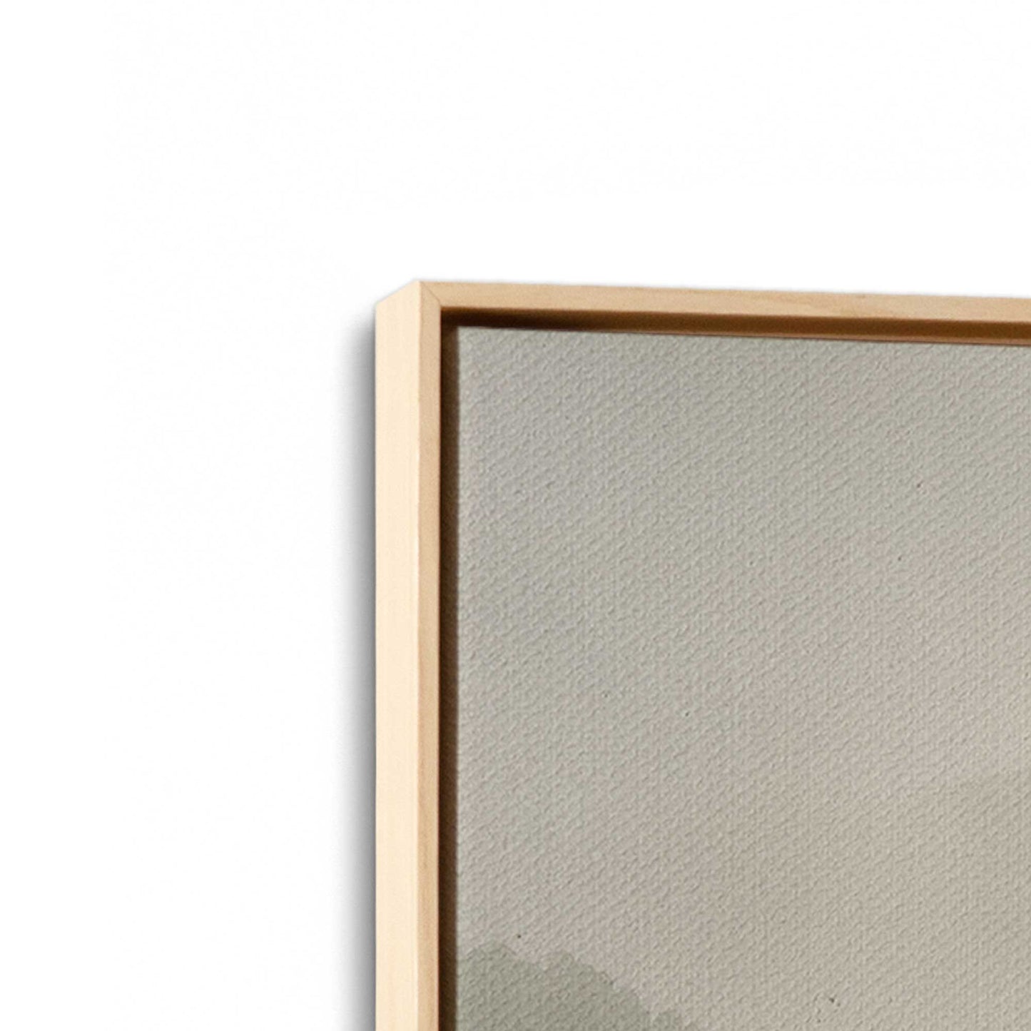 [Color:American Maple], Picture of art in a American Maple frame at an angle