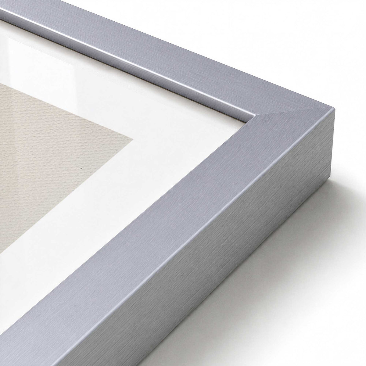 [Color:Polished Chrome], Picture of art in a Polished Chrome frame at an angle