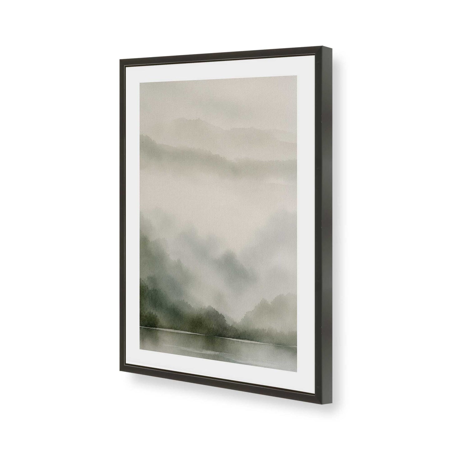 [Color:Satin Black], Picture of art in a Satin Black frame of the corner