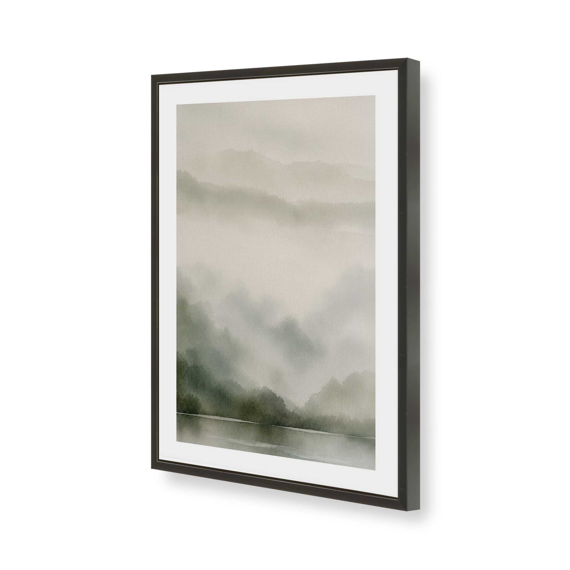 [Color:Satin Black], Picture of art in a Satin Black frame of the corner