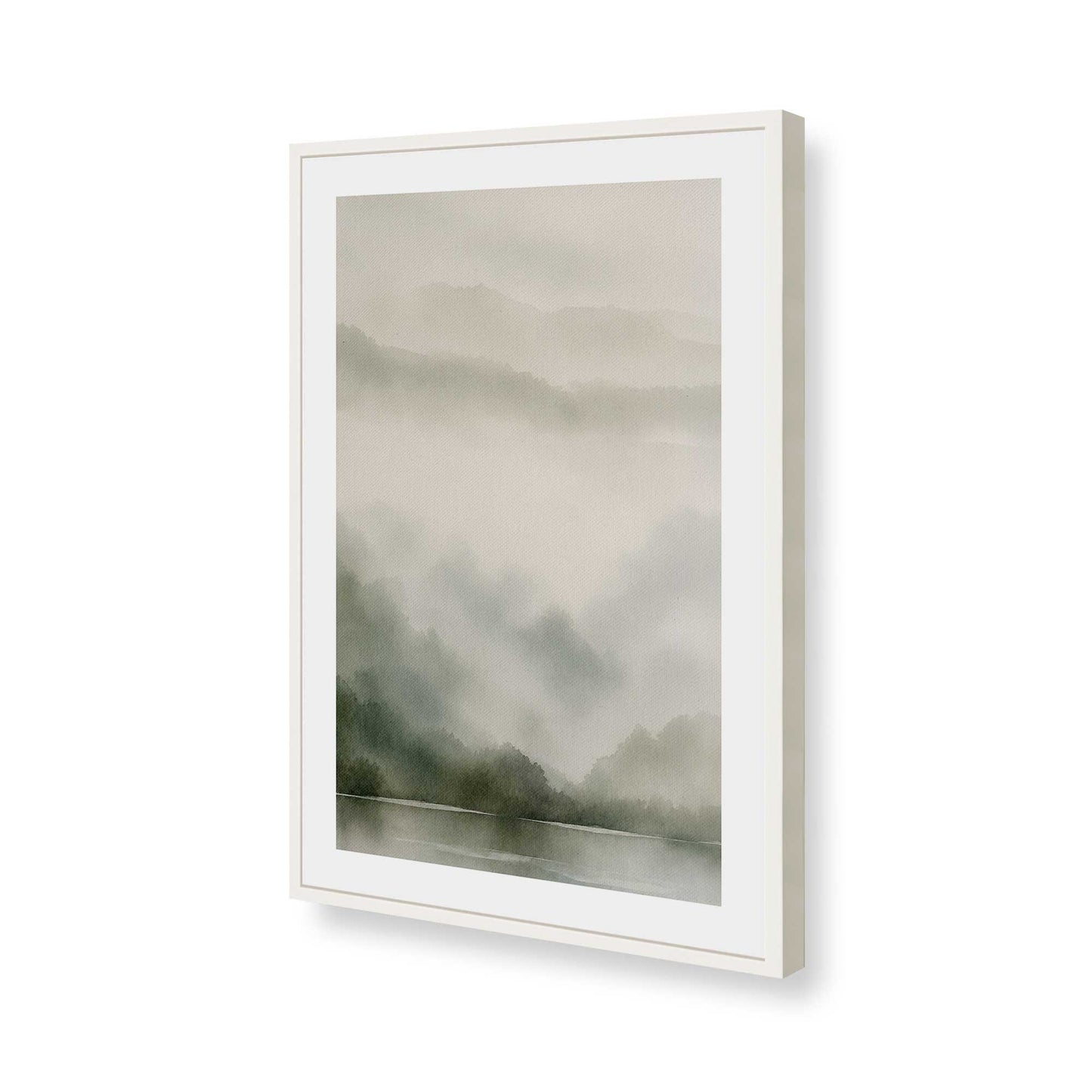 [Color:Opaque White], Picture of art in a Opaque White frame of the corner