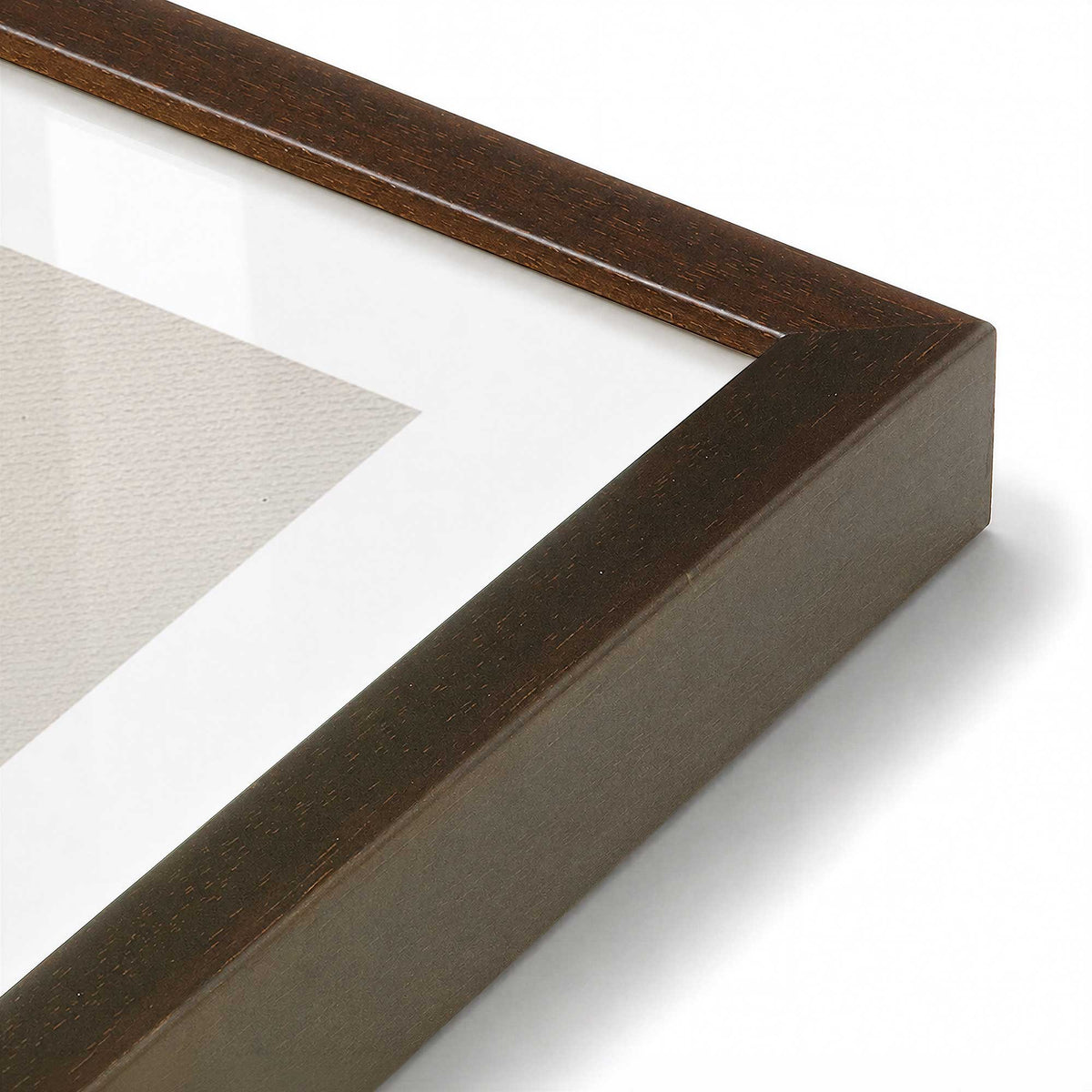 [Color:Brown], Picture of art in a Brown frame at an angle