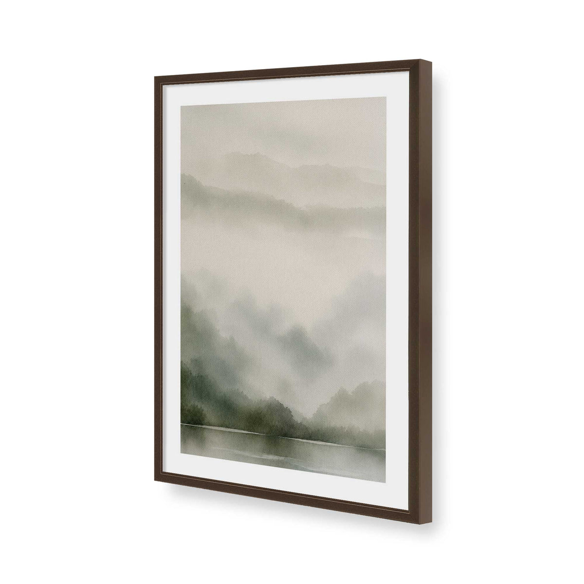 [Color:Brown], Picture of art in a Brown frame of the corner