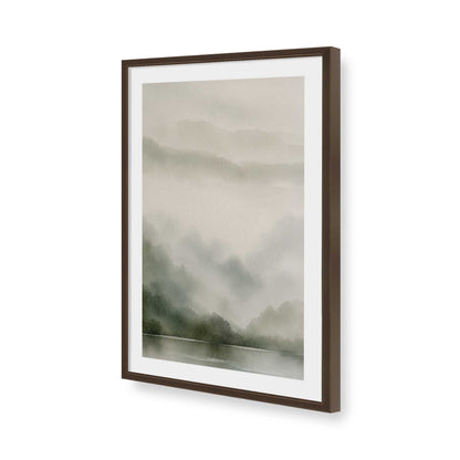 [Color:Brown], Picture of art in a Brown frame of the corner