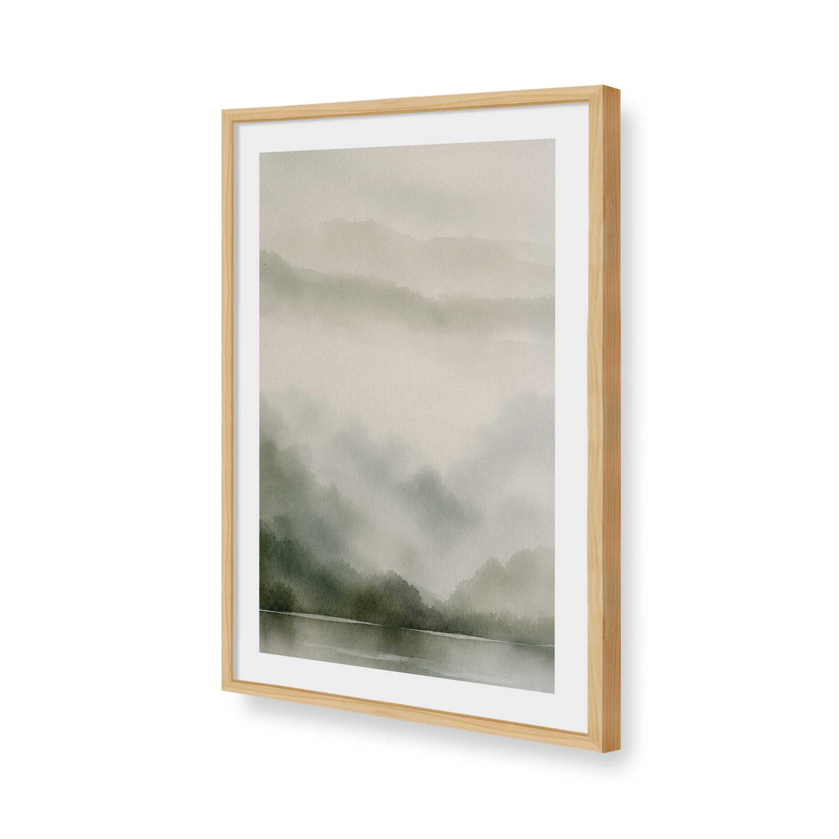 [Color:American Maple], Picture of art in a American Maple frame of the corner