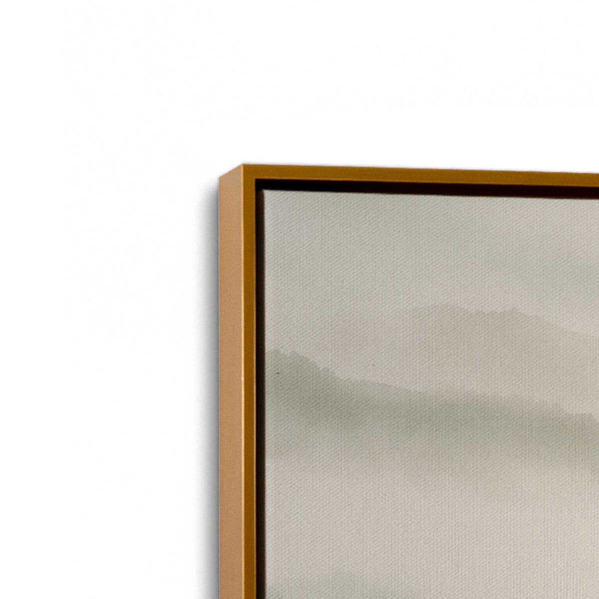 [Color:Polished Gold], Picture of art in a Polished Gold frame at an angle