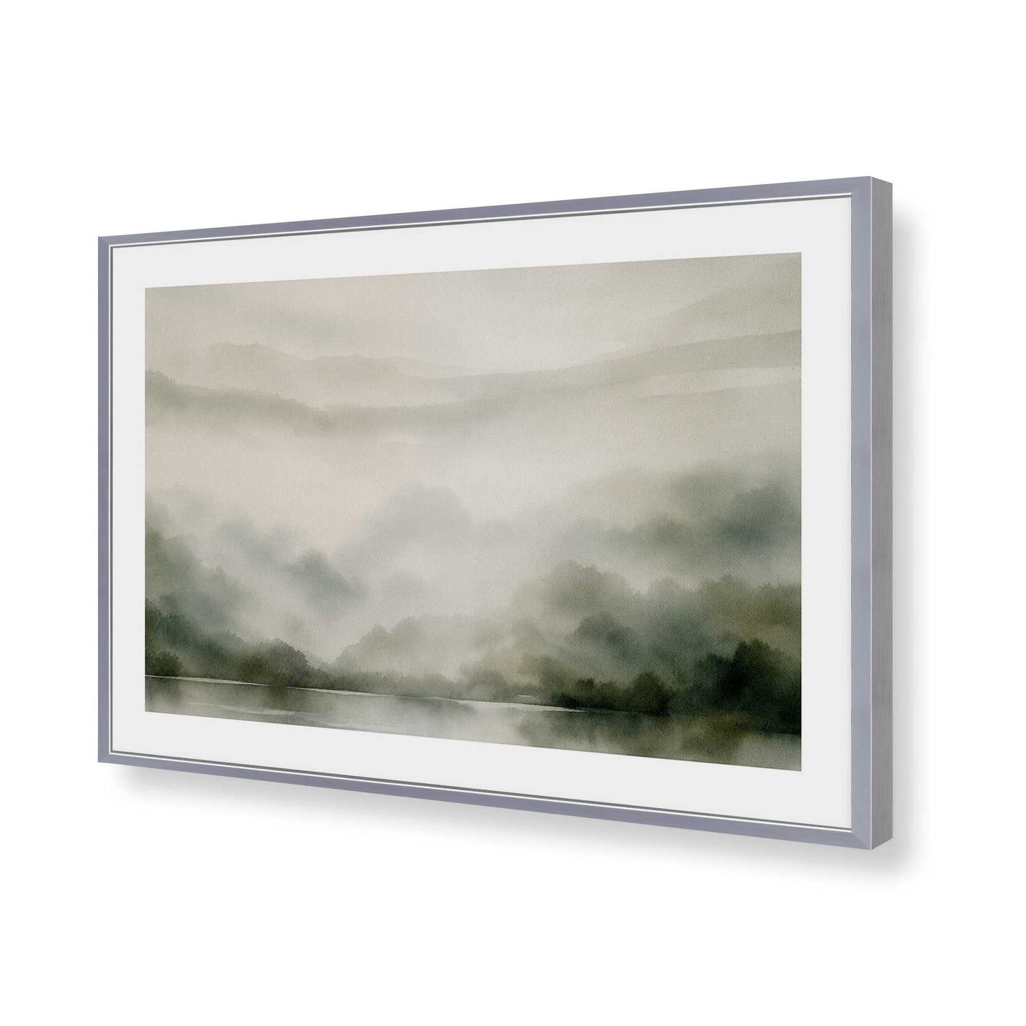 [Color:Polished Chrome], Picture of art in a Polished Chrome frame of the corner