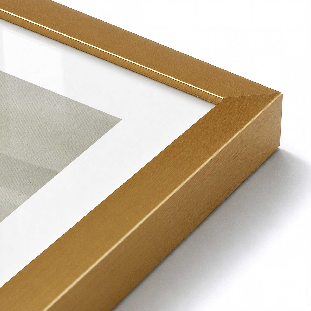 [Color:Polished Gold], Picture of art in a Polished Chrome frame at an angle