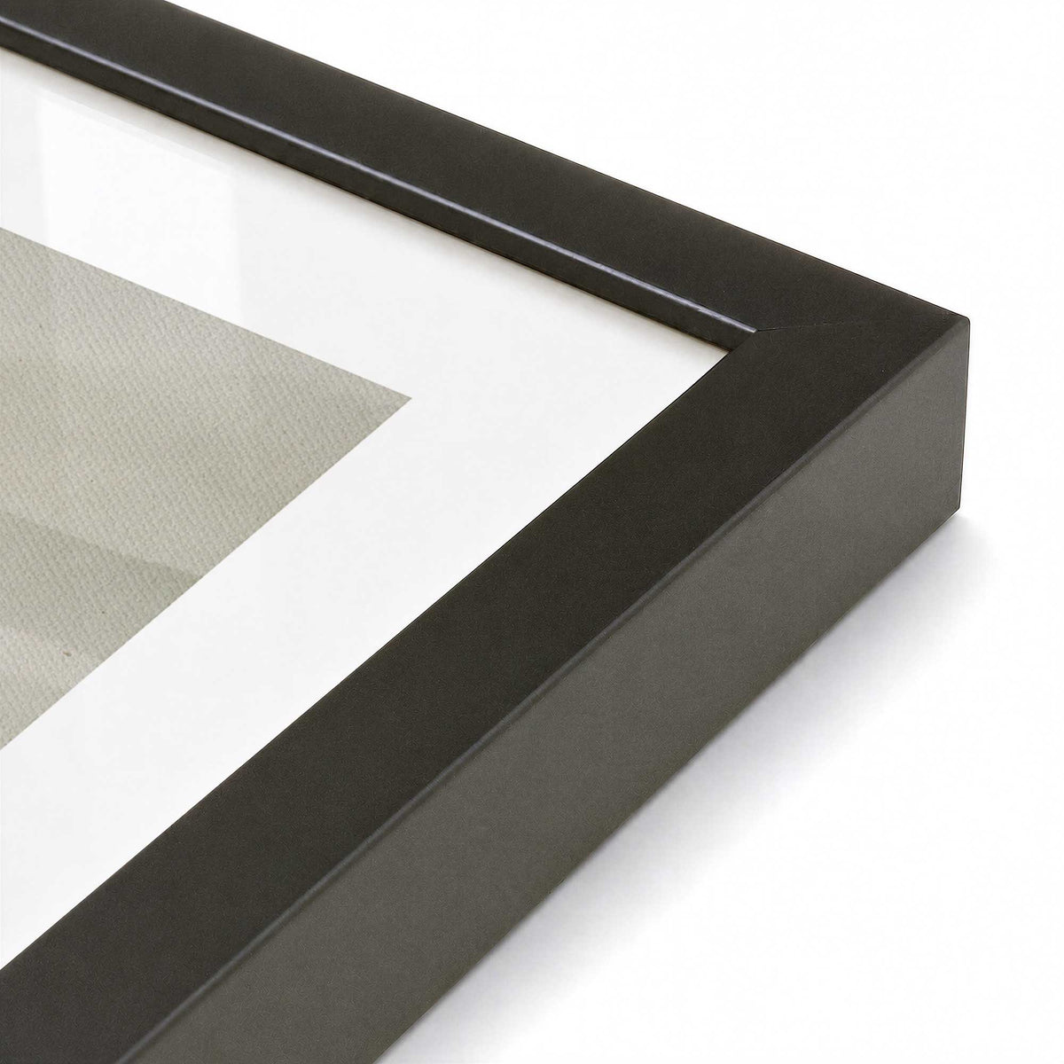 [Color:Satin Black], Picture of art in a Polished Chrome frame at an angle