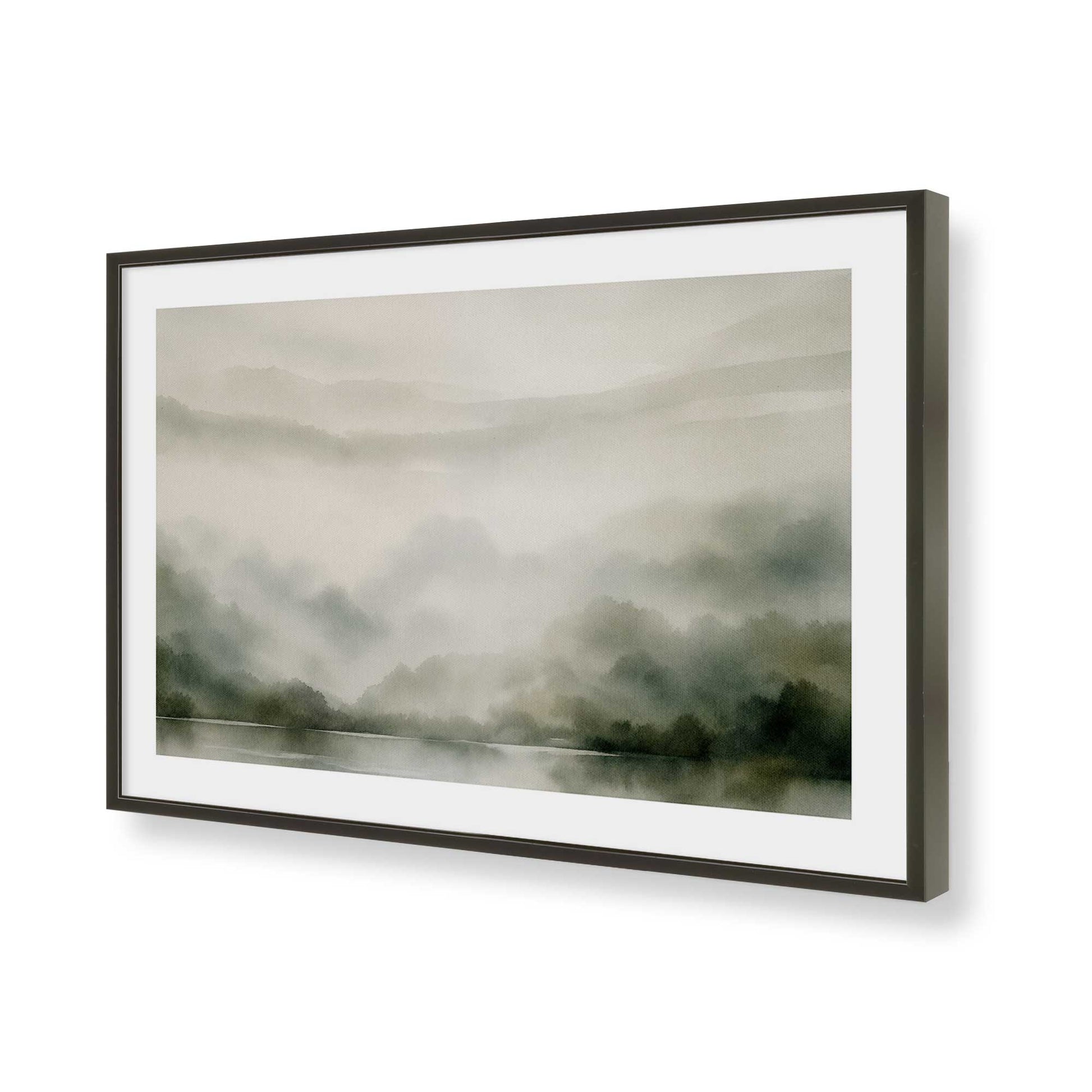 [Color:Satin Black], Picture of art in a Polished Chrome frame of the corner