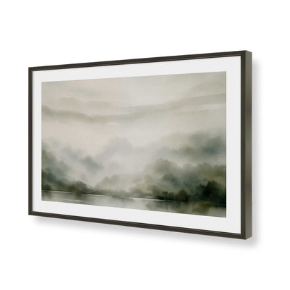 [Color:Satin Black], Picture of art in a Polished Chrome frame of the corner