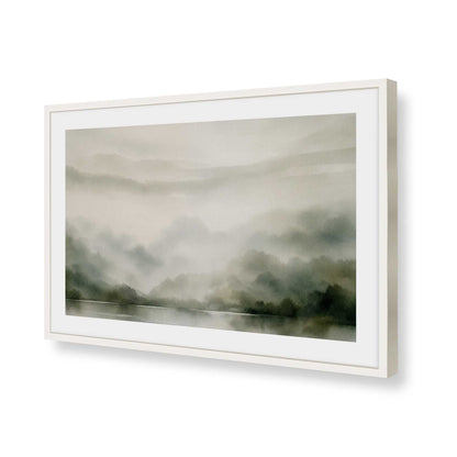 [Color:Opaque White], Picture of art in a Polished Chrome frame of the corner