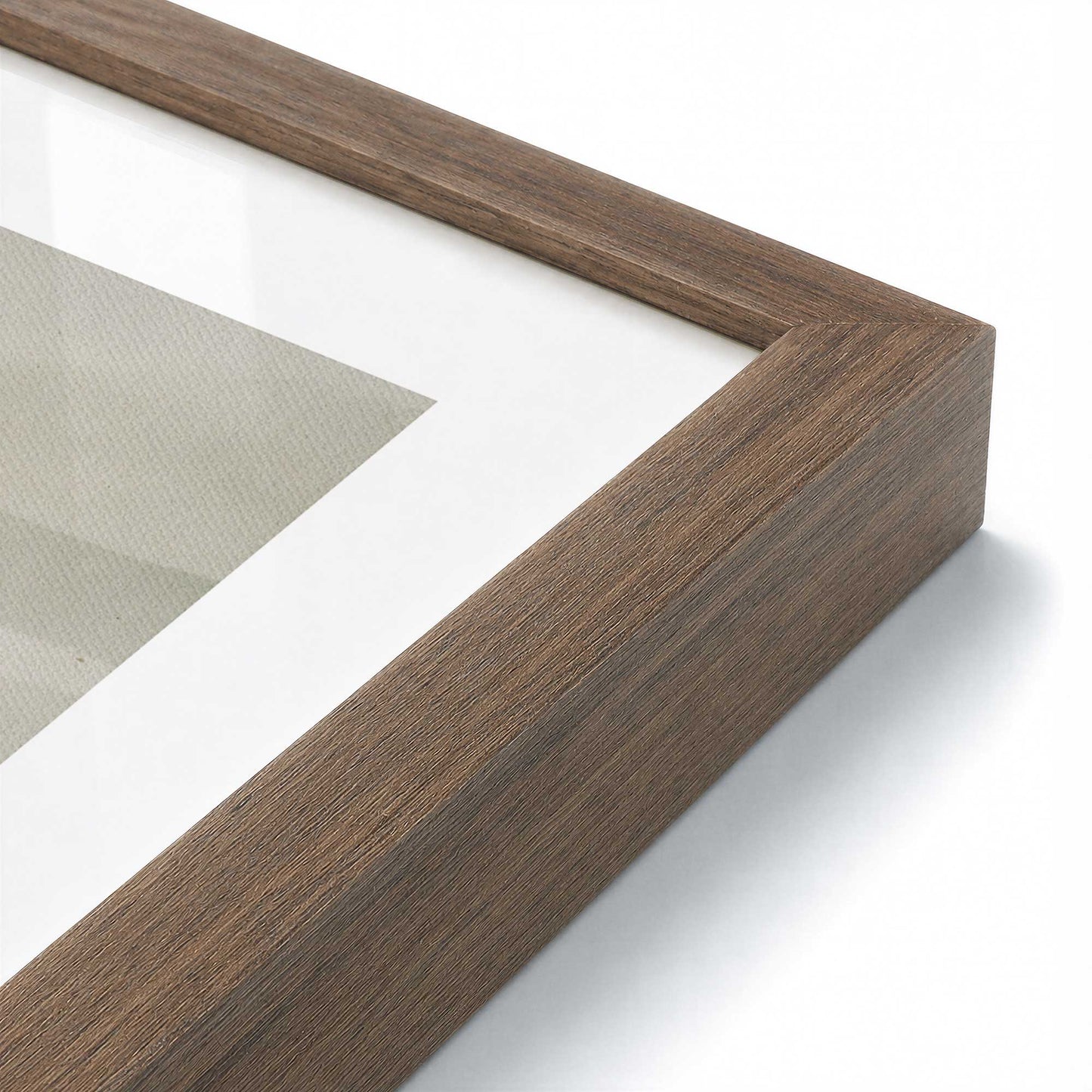 [Color:Walnut], Picture of art in a Polished Chrome frame at an angle