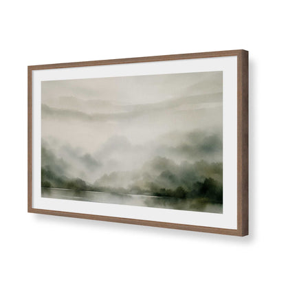 [Color:Walnut], Picture of art in a Polished Chrome frame of the corner