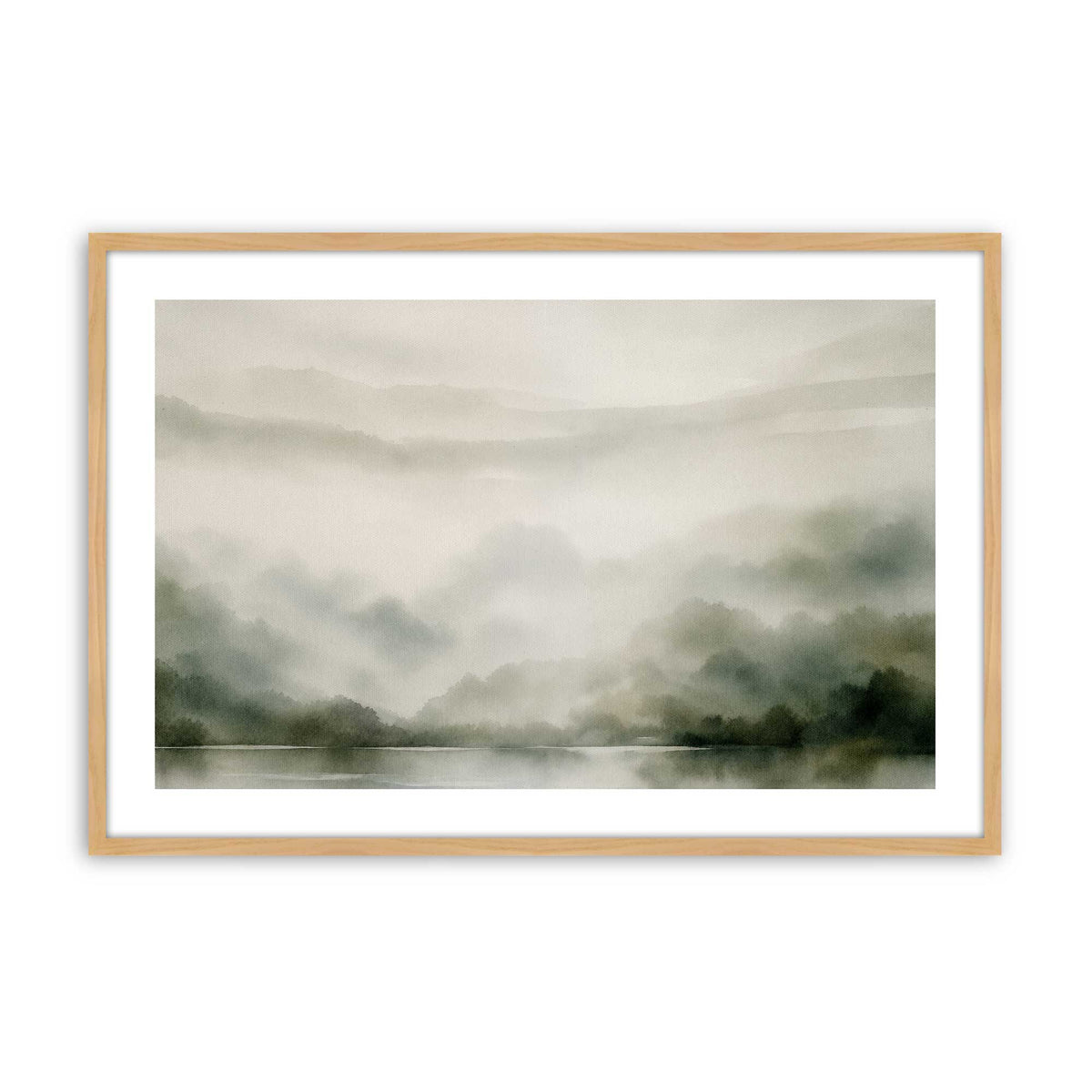 [Color:American Maple], Picture of art in a Polished Chrome frame