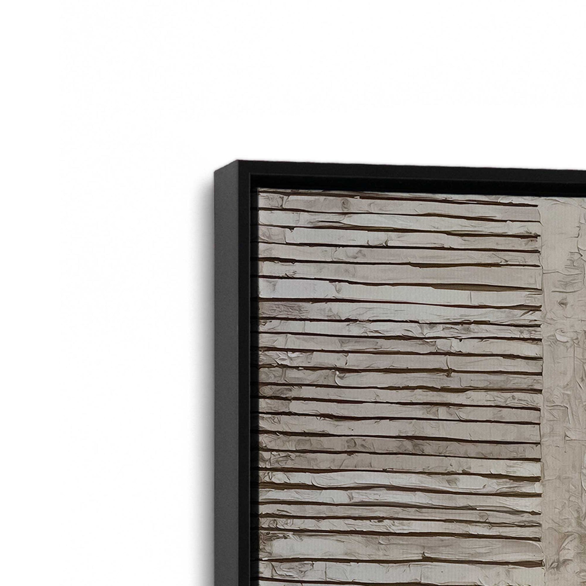 [Color:Satin Black], Picture of art in a Satin Black frame at an angle