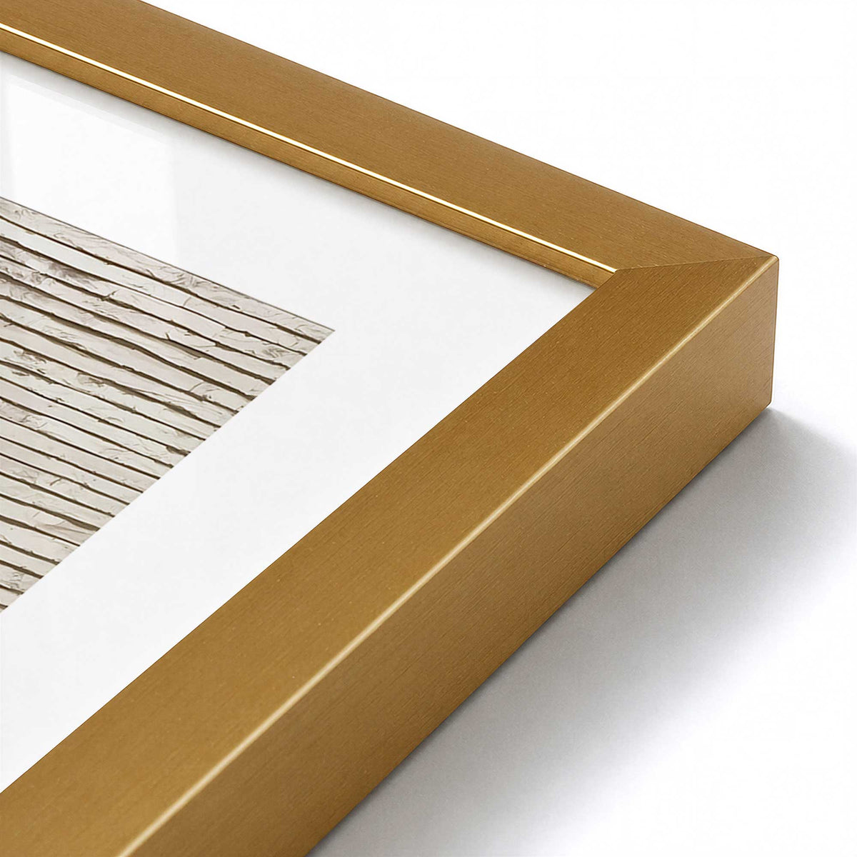 [Color:Polished Gold], Picture of art in a Polished Gold frame at an angle