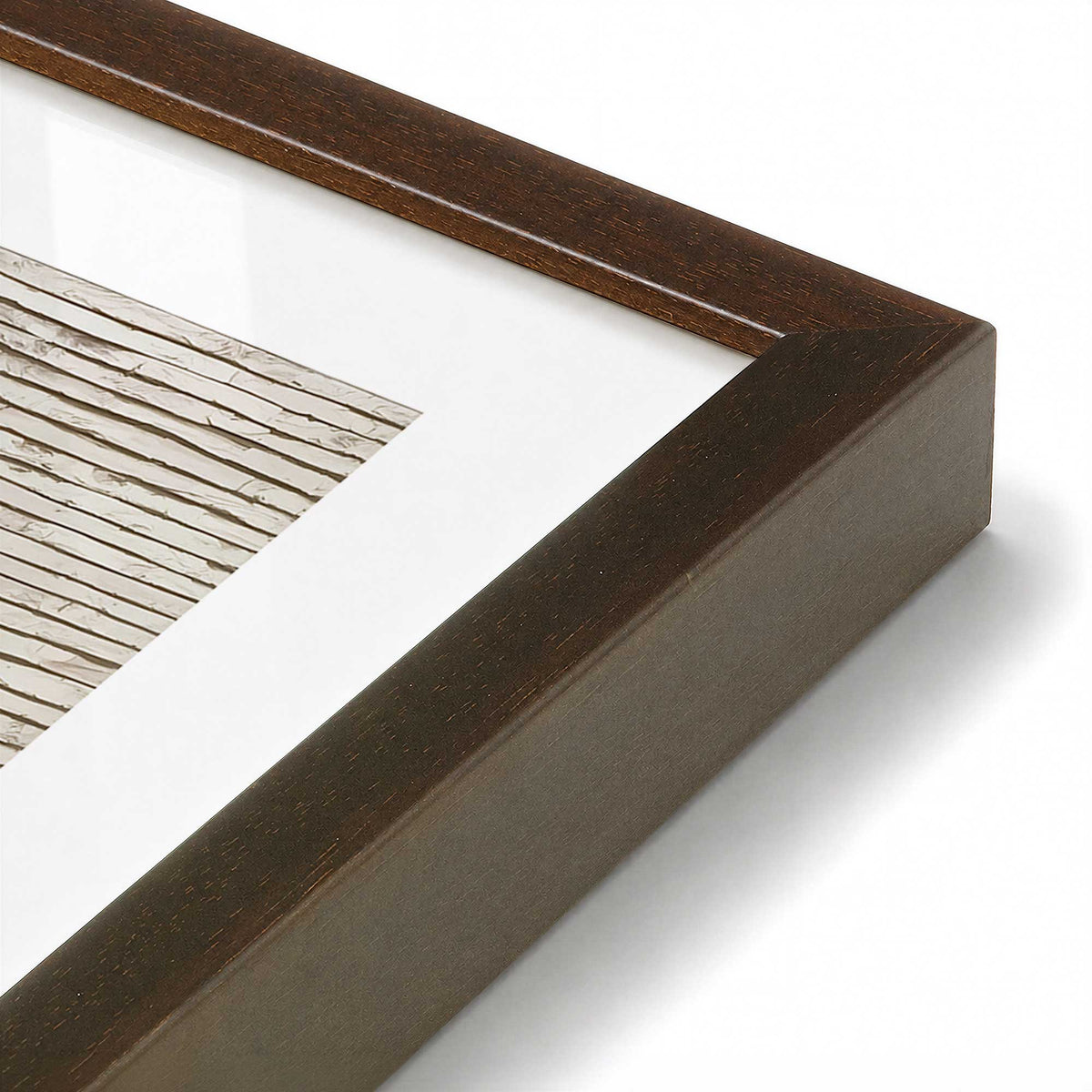 [Color:Belvinder Brown], Picture of art in a Belvinder Brown frame at an angle