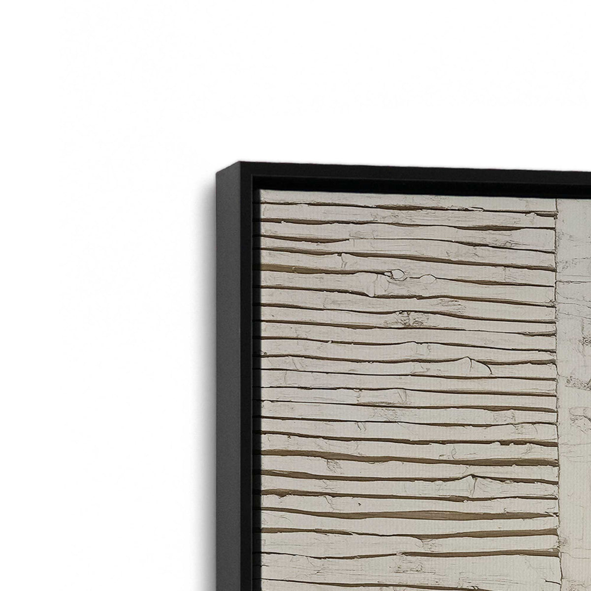 [Color:Satin Black], Picture of art in a Satin Black frame at an angle