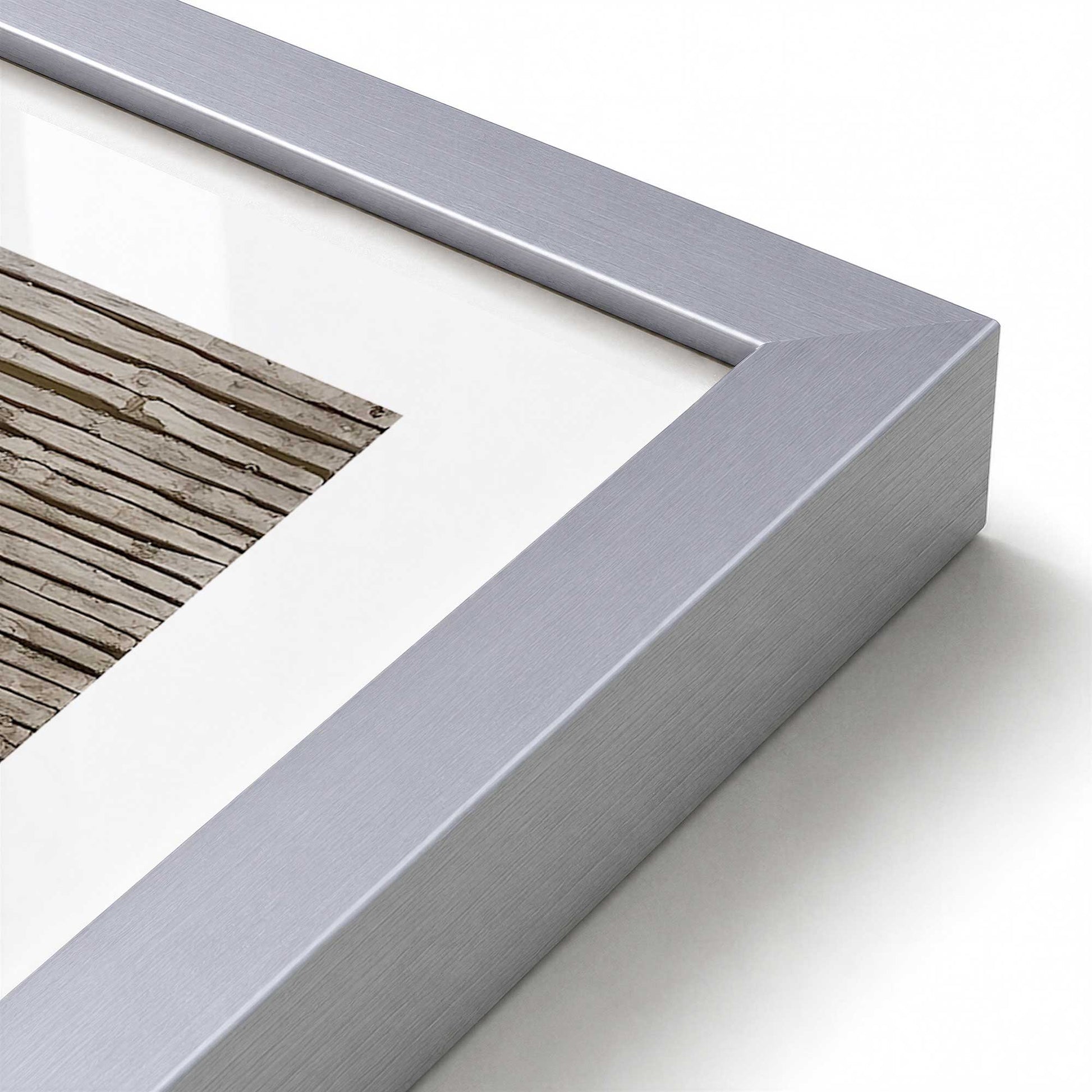 [Color:Polished Chrome], Picture of art in a Polished Chrome frame at an angle