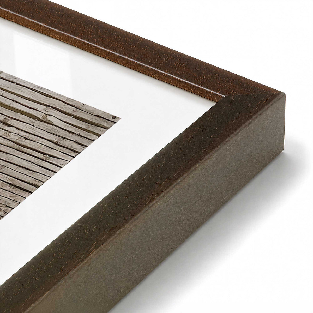 [Color:Belvinder Brown], Picture of art in a Belvinder Brown frame at an angle