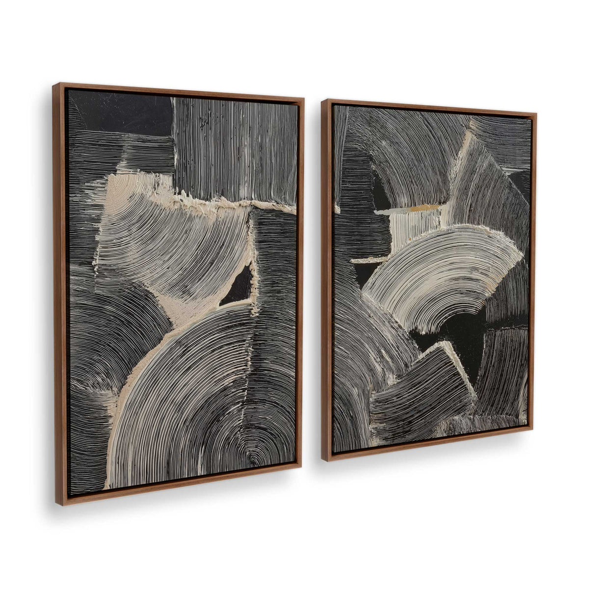 [Color:Walnut], Picture of art in a Walnut frame at an angle