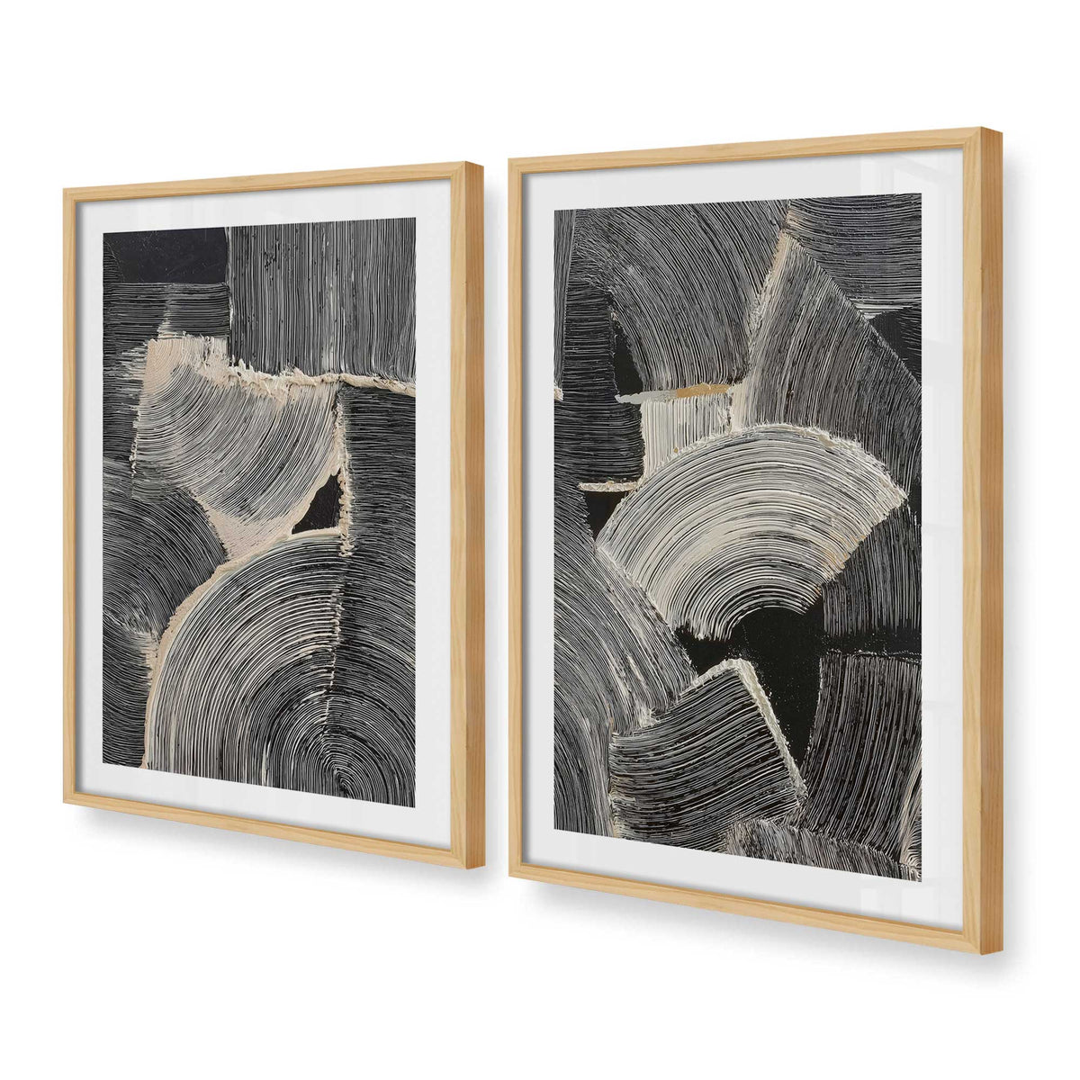 [Color:American Maple], Picture of art in a American Maple frame at an angle